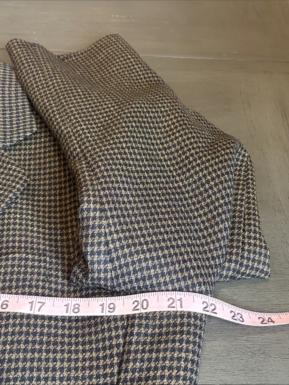 🤎Brown Houndstooth Sport Coat Wool Blazer Classic Tailored Mens 42S Vito Rufolo - Picture 11 of 15